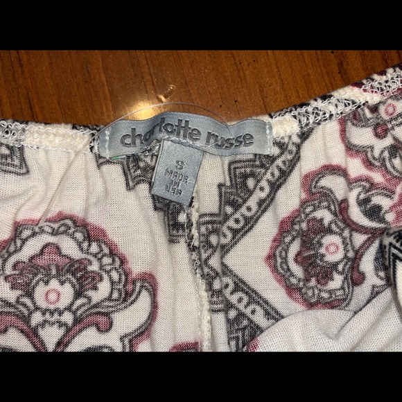 Charlotte Russ off shoulder bell sleeves top Sz S - Picture 6 of 7